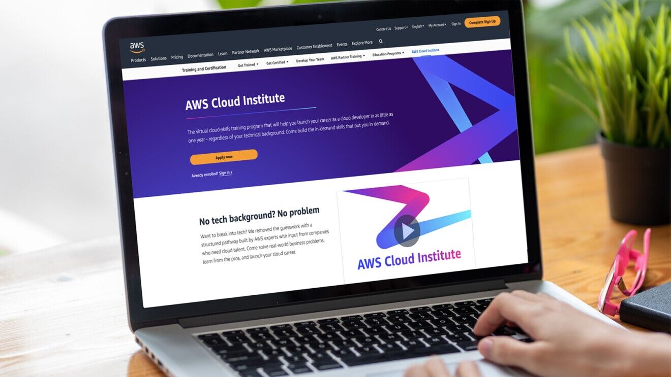 Introducing AWS Cloud Institute, a virtual program that trains you to become a cloud developer in as little as one year