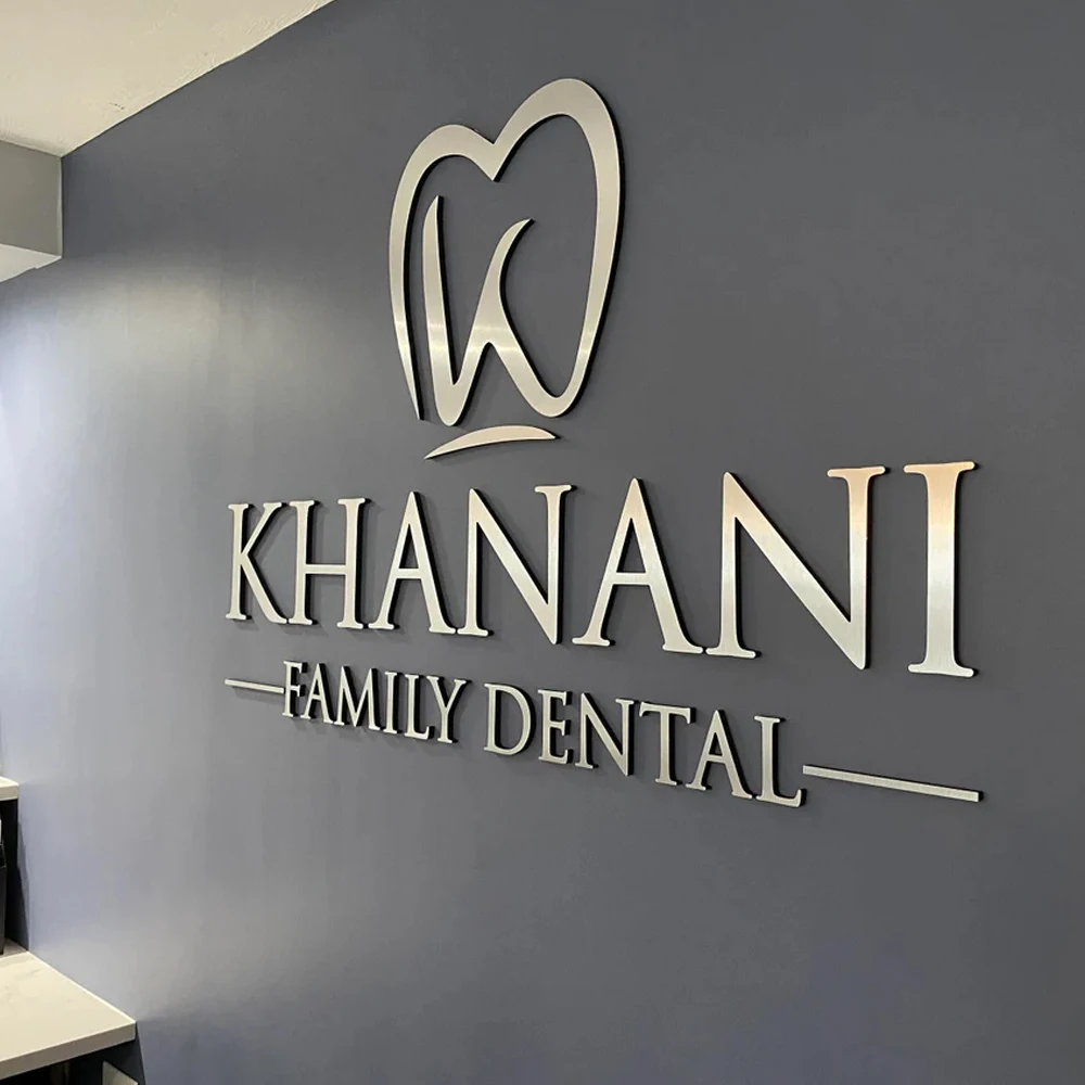 Custom Indoor Business Sign Metal Acrylic Sign Business Laser cut Metal Sign 3D Logo Wall Logo Letter For shop Salon Hotel Deco-2