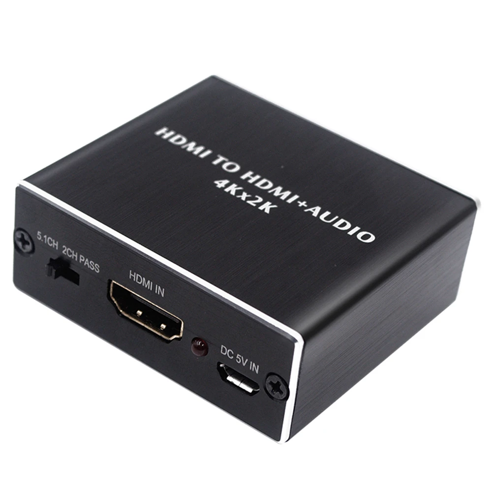 HDMI-compatible audio extractor +compatible Audio Extractor Stereo Extractor Converter Optical TOSLINK SPDIF + 3.5mm 4k x 2kAudi-3