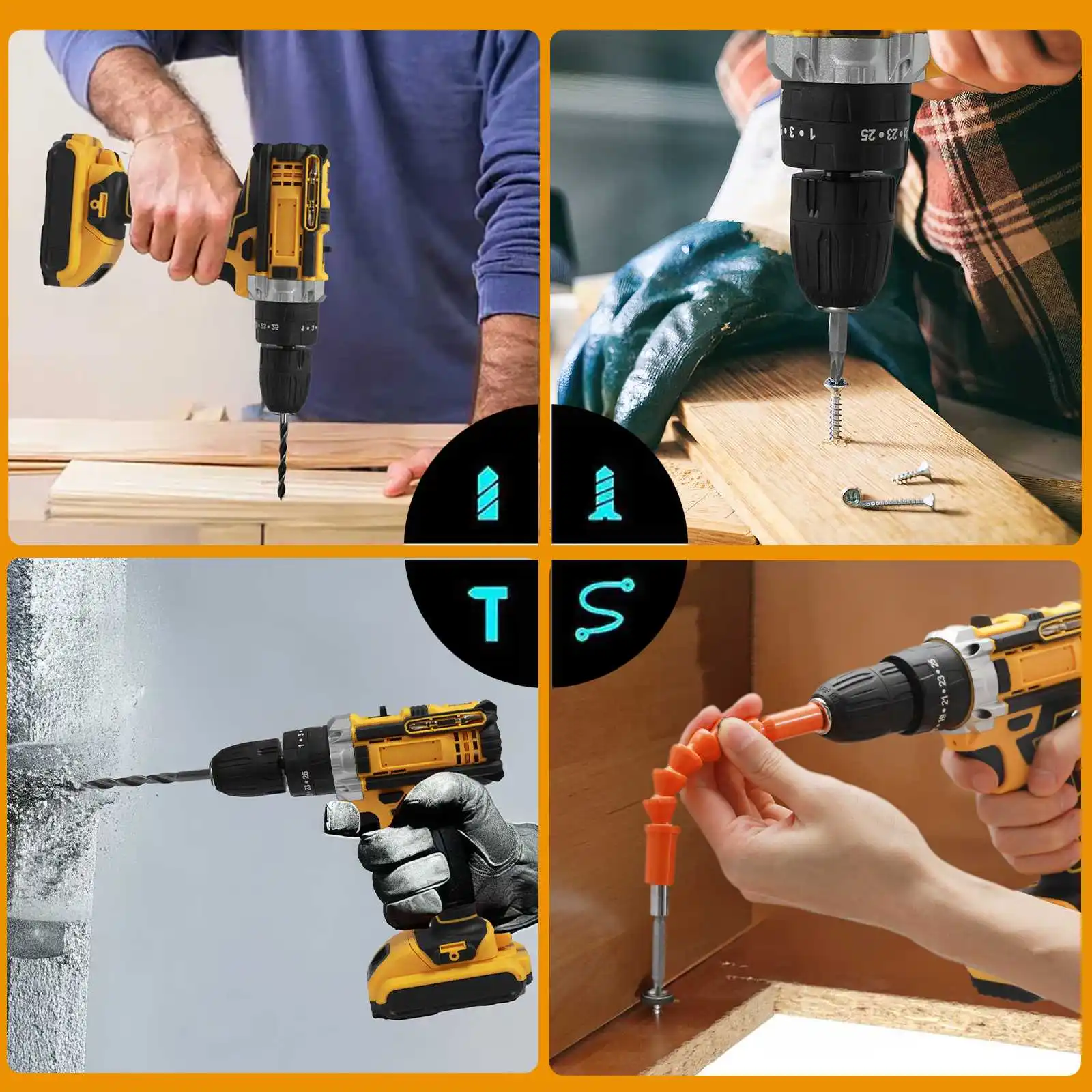 28V Cordless Impact Electric Electric driver Electric Hammer drive Mini Wireless Hand steel Lithium-Ion Battery Power tool-4