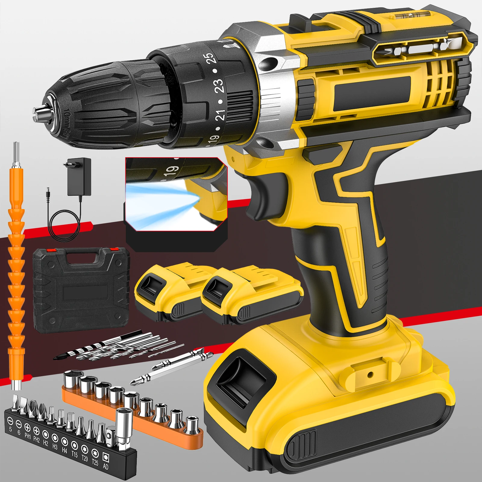 28V Cordless Impact Electric Electric driver Electric Hammer drive Mini Wireless Hand steel Lithium-Ion Battery Power tool