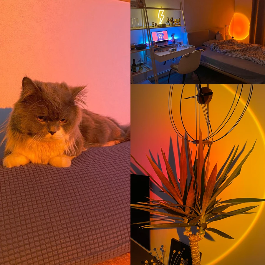 Smart Sunset Lamp Tuya LED Night Ligh USB RGB Smart Life APP Remote Projection For Room Decoration Photography Festival Birth-4