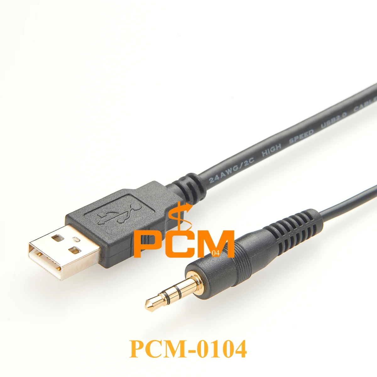 Round panel USB2.0 3.5mm flush mount dual port cable, USB and 3.5mm AUX stereo cable for car boat and Motorcycle dash mount-3