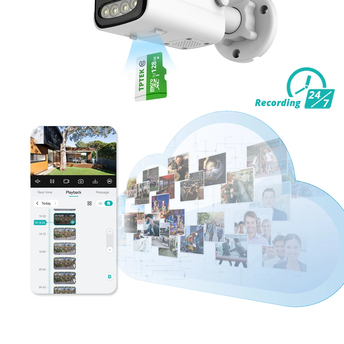 8MP 4K IP Camera Wifi Wireless 5MP AI Human Detect iCSee CCTV Bullet Outdoor Surveillance Security Protection Video Camera Cam-2