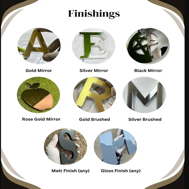Custom Logo Letters Metal Office Reception Sign Building Signage Beauty Salon Logo Wall Sign Advertising Acrylic Sign-5