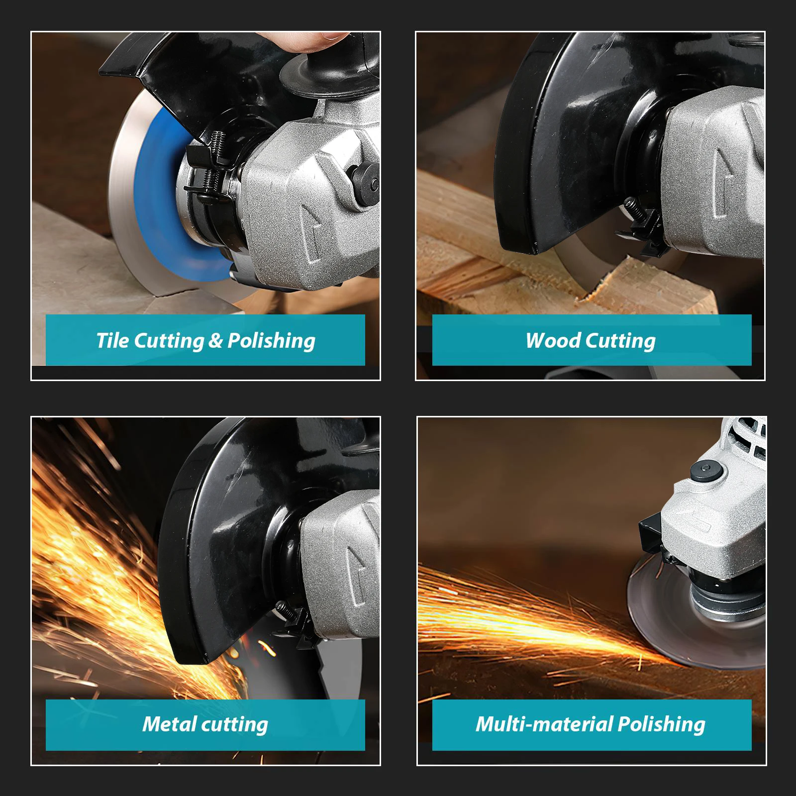 1000W 125MM Brushless Electric Angle Grinder 3 Speeds Grinder Cutting Machine Woodworking Power Tool For Makita 18V Battery-6