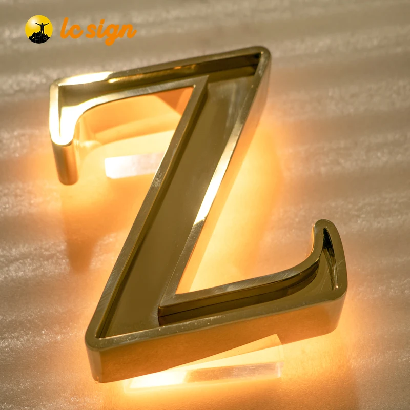 High 3d metal backlit signs customizable store front signage Metal Logo channel Letter business sign custom-6