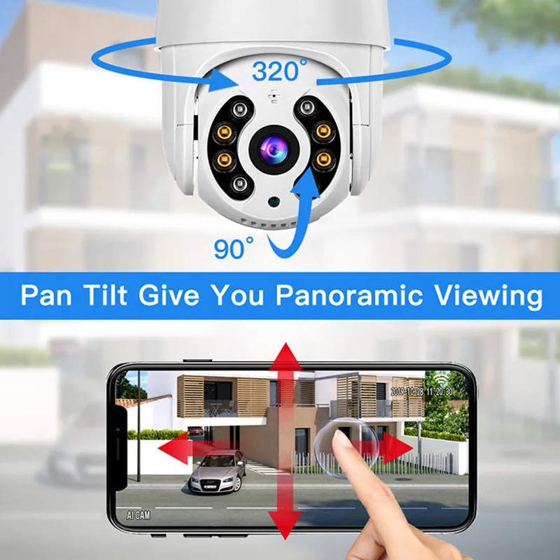 8MP 4K Wireless PTZ Camera HD 1080P Color Night Vision Wifi IP Camera Outdoor 5MP Ai Auto Tracking CCTV Surveillance Cam iCsee-2