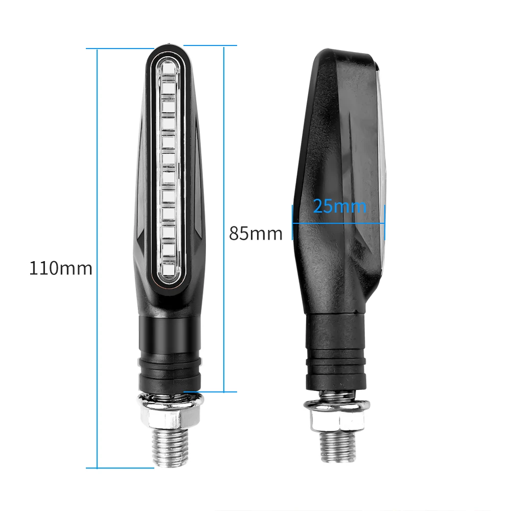 Motorcycle Led Turn Signals Directional Indicators Flashing Rear Tail Brake Flasher Light Stop Signal Light Motorcycle DRL Lamp-6