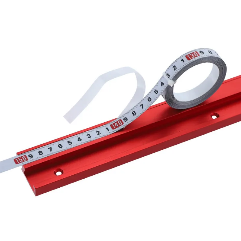 1-3m Stainless Steel Miter Track Tape 13mm Measure Self Adhesive Metric Scale Ruler Rust-Proof Durable Wear-Resistan Ruler-2