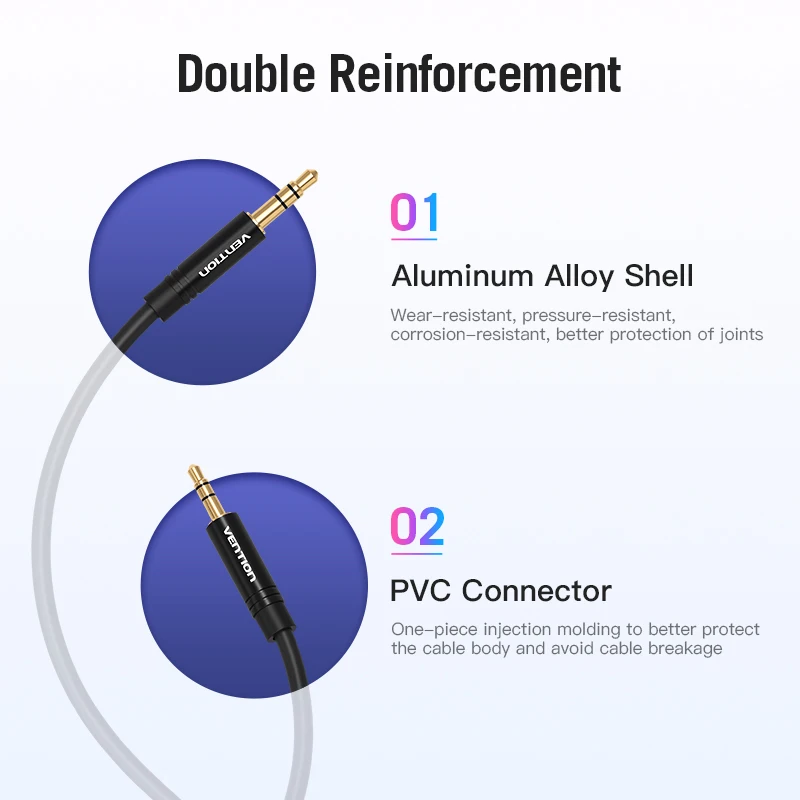 Vention 3.5 to 2.5 Aux Cable Jack 3.5 mm to Jack 2.5 mm Audio Cable Jack 3.5 for Headphone Aux Speaker Connector Cord 2.5 to 3.5-5
