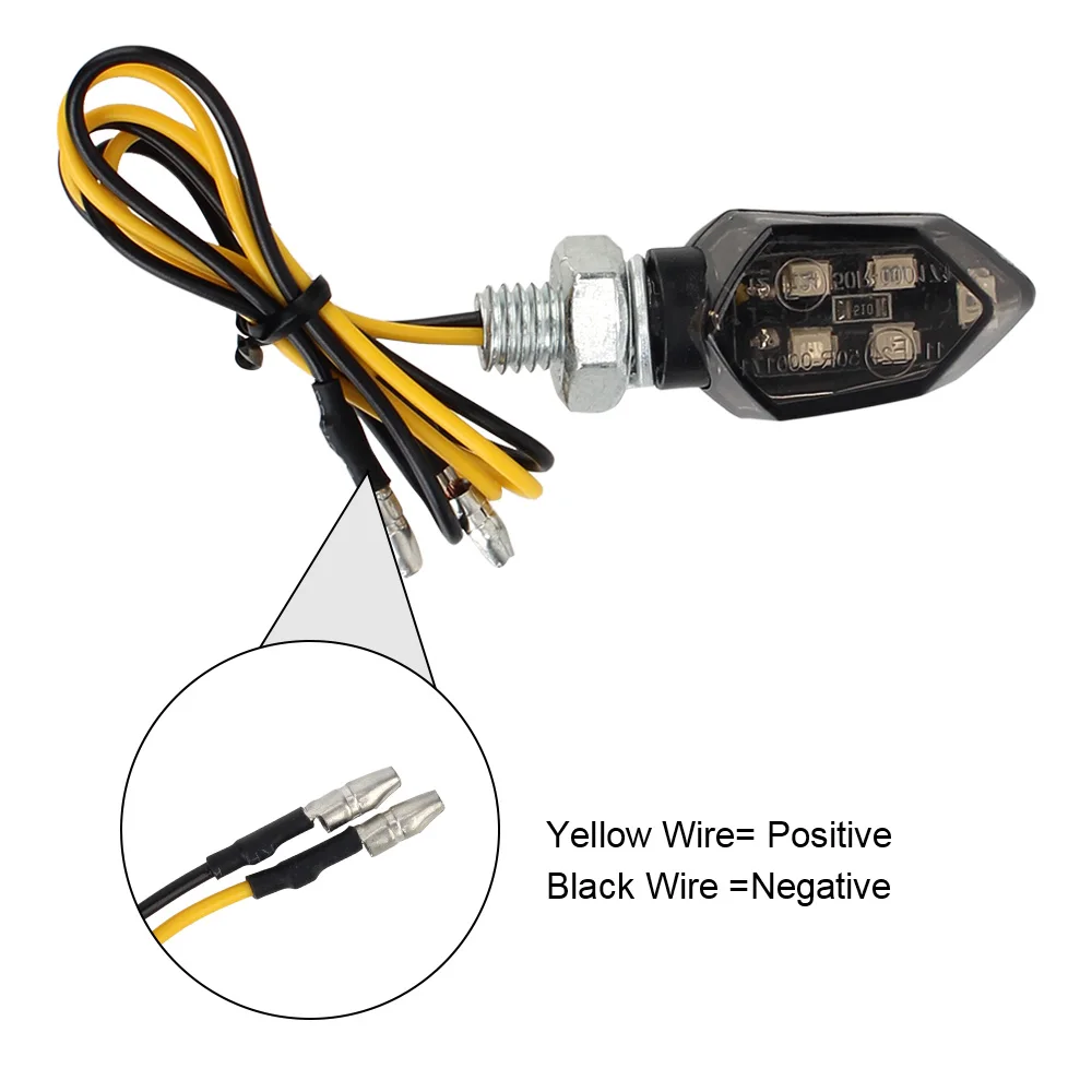LED Turn Signal Light Super Bright 2pcs Motorcycle Mini Universal Led Motorbike  Lampe Amber Blinker LED Indicators Light-4