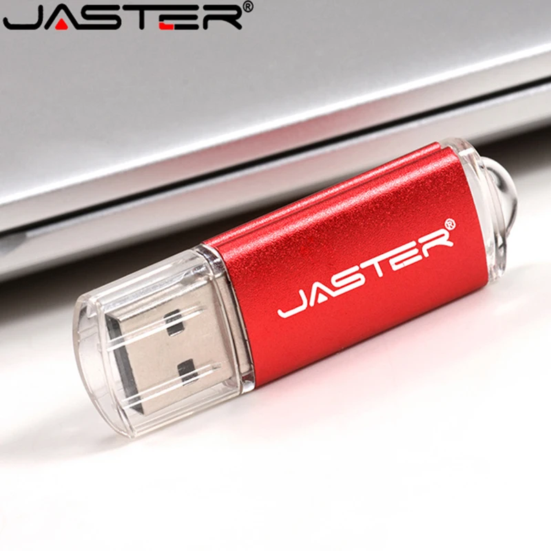 JASTER New Creative With Key Chain USB 2.0 Flash Drive 128GB 64GB 32GB 16GB 8GB 4GB 128MB Pendrive Fashion 9 Colors U Stick Gift-2
