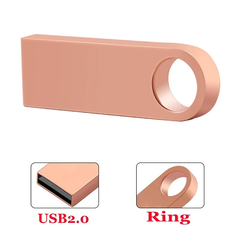 100% original metal USB flash disk USB2.0 8GB 16GB 32GB 64GB high speed metal mini U disk pen drive 128GBU disk memory stick-3