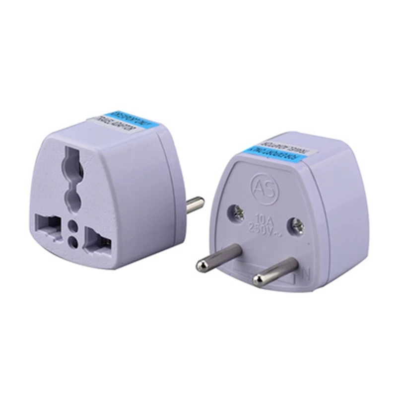 1PC Universal US UK AU To EU Plug USA To Euro Europe Travel Wall AC Power Charger Outlet Adapter Converter 2 Round Pin Socket-3