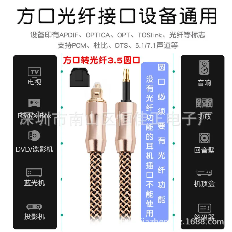 Digital Sound Toslink to Mini Toslink Cable 3.5mm SPDIF Optical Cable 3.5 to Optical Audio Cable Adapter 7.1 5.1 sound-4