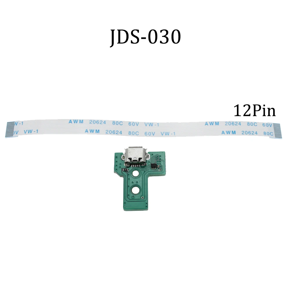 TingDong For PS4 Controller Micro USB Charging Board Port Socket jack Dock 12Pin 14Pin JDS 001 011 030 040 055 Connector Cable-5
