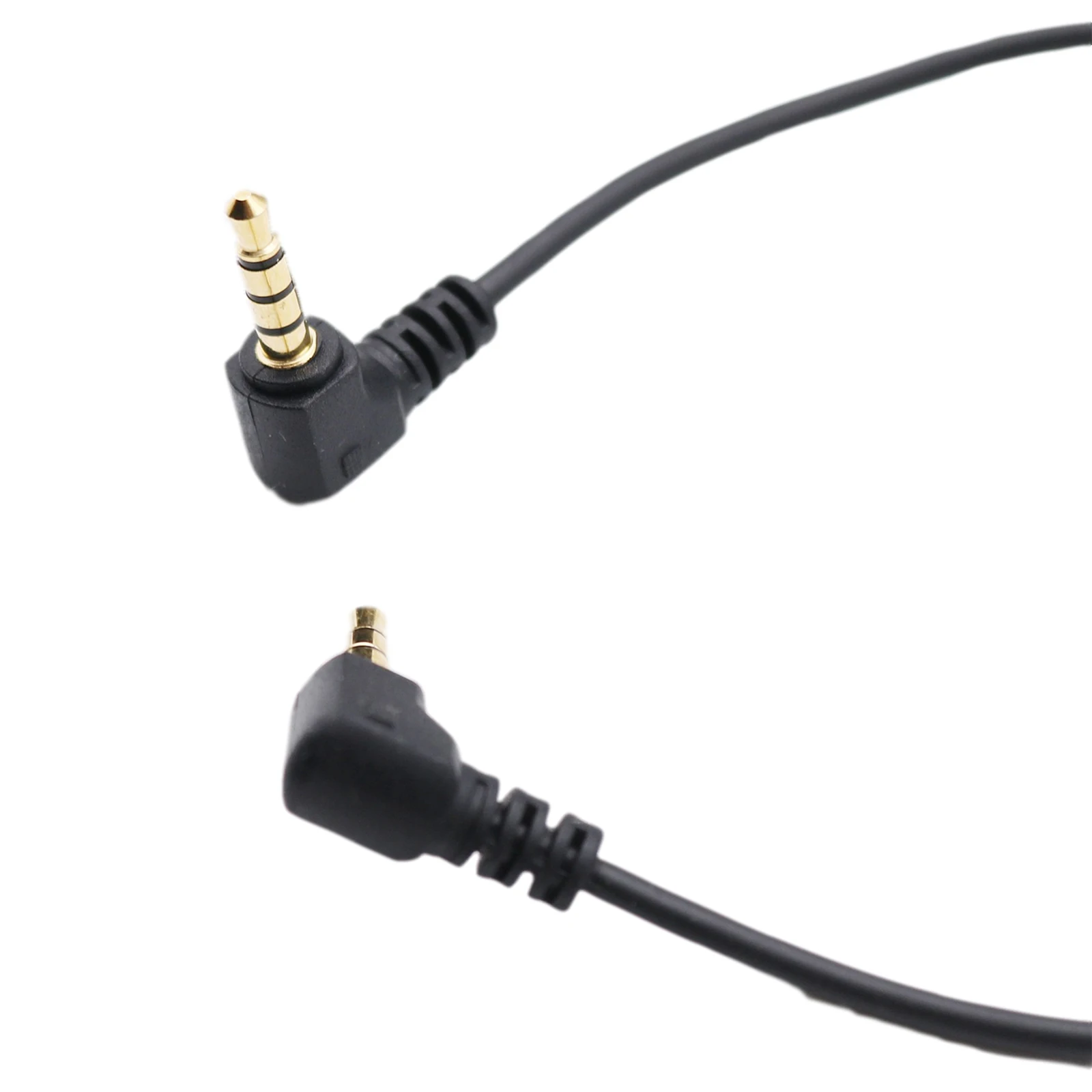 3.5mm TRRS 4 Pole 90° Male Angled to 3.5mm Angled 3 Ring Male Jack Right Angle Audio Converter Adapter Cable Cord Gold-5