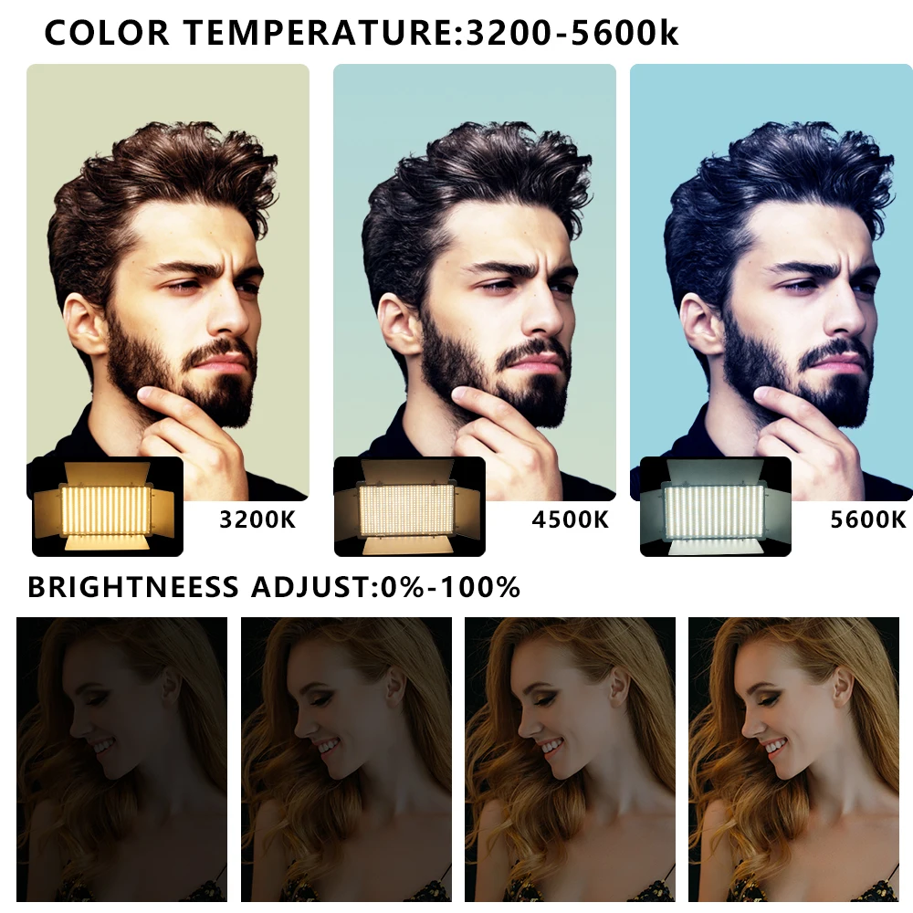 Nagnahz U800 LED Photo Studio Light for Tiktok Youbute Game Live Video Lighting Portable Video Recording Photography Panel Lamp-5