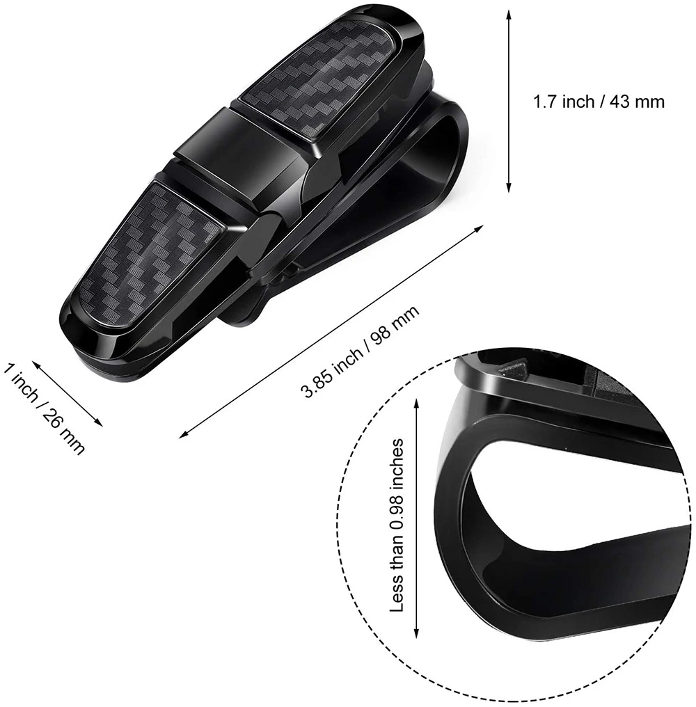 2Pcs Car Sun Visor Sunglasses Clip Car Glasses Holder Portable Ticket Card Clamp ABS Eyeglasses Case Car Accessories-6