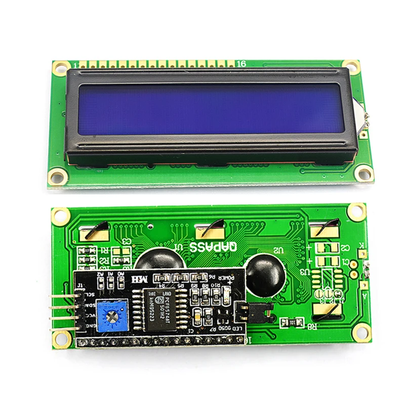LCD1602 1602 LCD Module Blue / Yellow Green Screen 16x2 Character LCD Display PCF8574T PCF8574 IIC I2C Interface 5V for Arduino-6