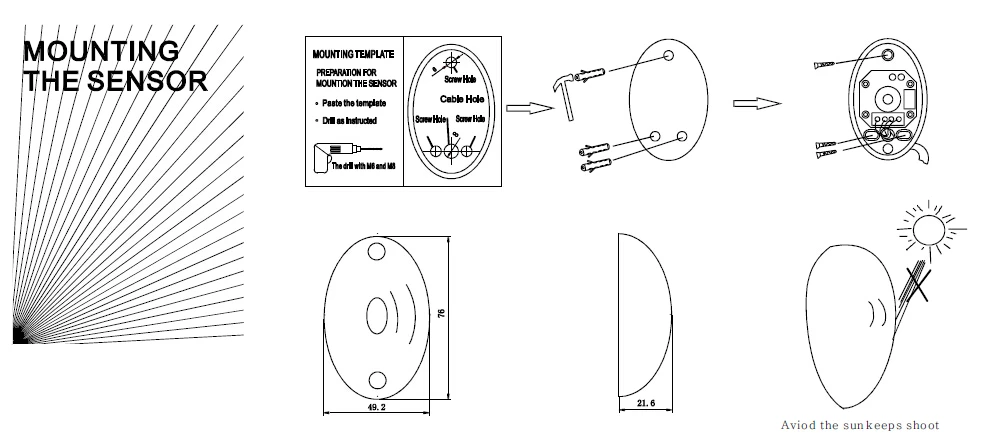 IP55 Automated Gate Safe Infrared Detector Sensor/ Swing /Sliding/Garage Gate / Door Safety Infrared Photocells-4