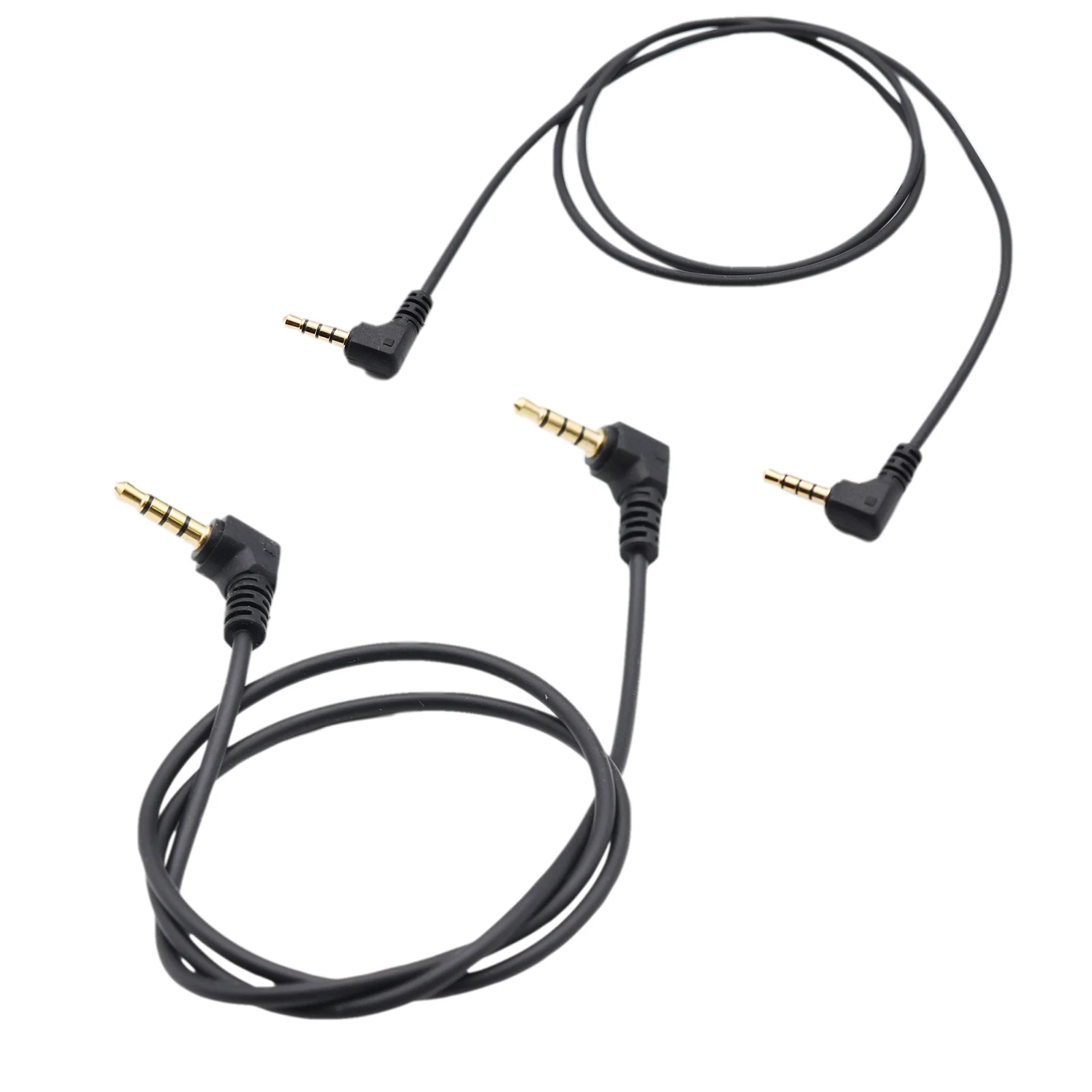 3.5mm TRRS 4 Pole 90° Male Angled to 3.5mm Angled 3 Ring Male Jack Right Angle Audio Converter Adapter Cable Cord Gold-4