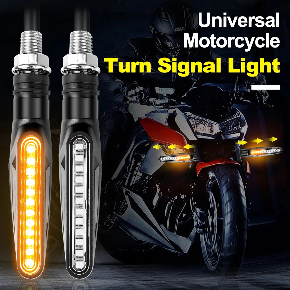 Motorcycle Led Turn Signals Directional Indicators Flashing Rear Tail Brake Flasher Light Stop Signal Light Motorcycle DRL Lamp-2