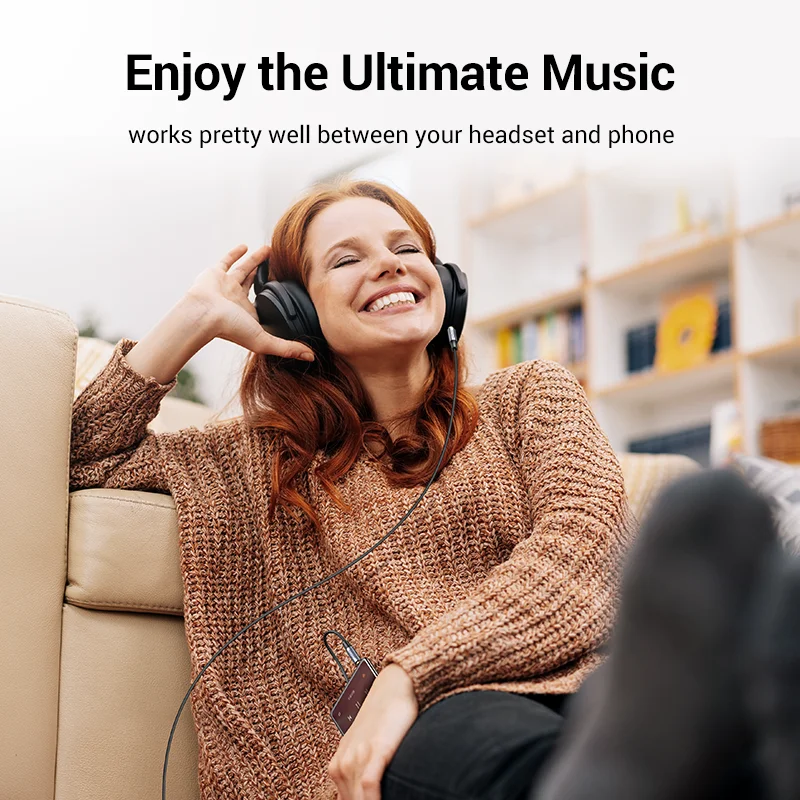 UGREEN 3.5mm Aux Cable 4 Pole TRRS 4-Conductor Auxiliary Male to Male Stereo Jack HiFi Support Microphone Function Audio Cable-4