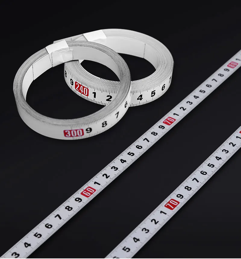 1-3m Stainless Steel Miter Track Tape 13mm Measure Self Adhesive Metric Scale Ruler Rust-Proof Durable Wear-Resistan Ruler-6