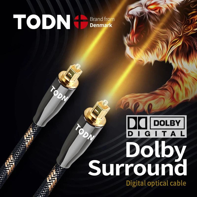 TODN Digital Optical Audio Toslink Cable Hi-end Fiber Optic Audio Cable for HIFI Video DVD TV DTS Dolby 5.1 7.1-4