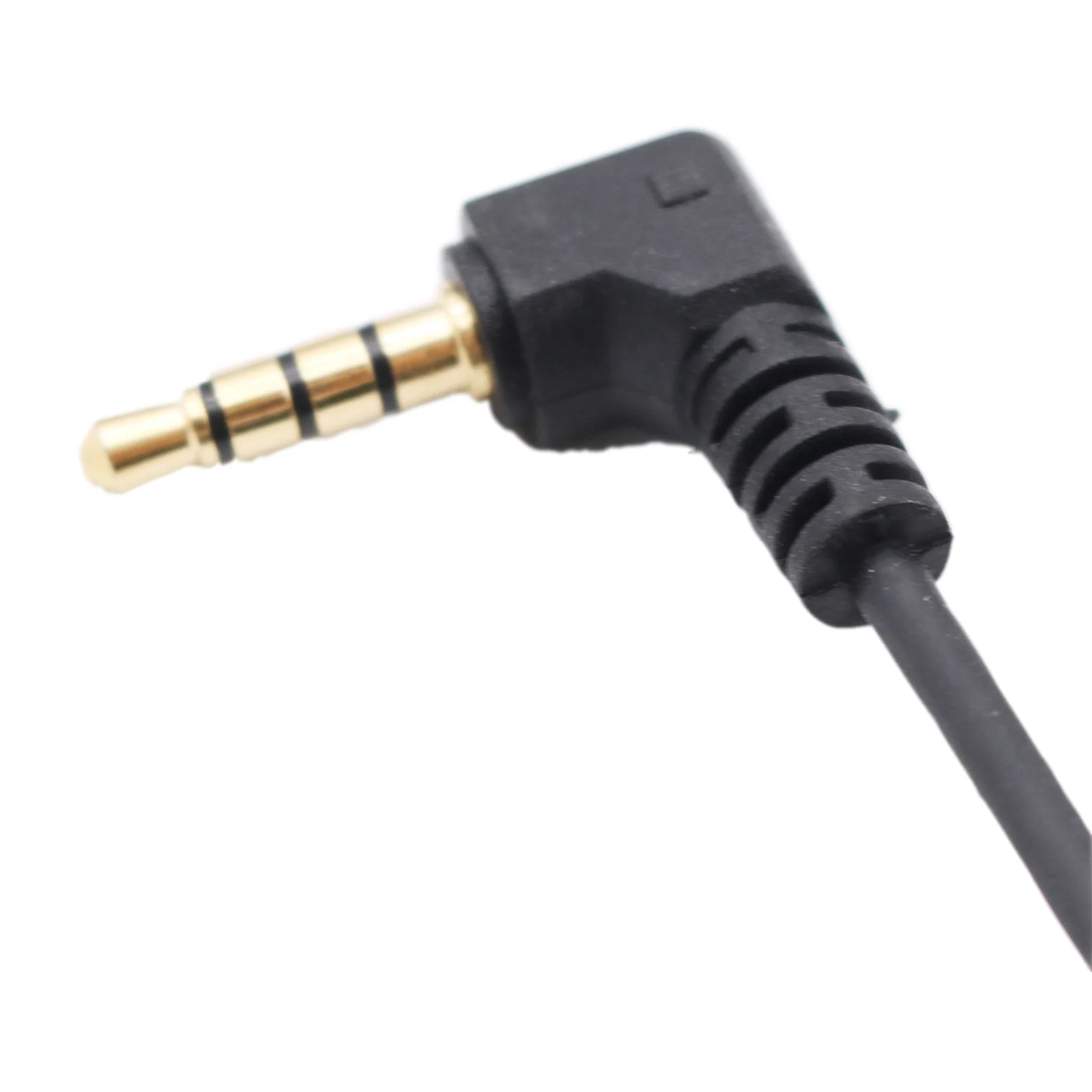 3.5mm TRRS 4 Pole 90° Male Angled to 3.5mm Angled 3 Ring Male Jack Right Angle Audio Converter Adapter Cable Cord Gold-6