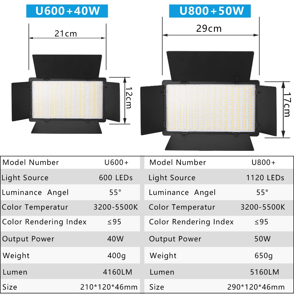 Nagnahz U800 LED Photo Studio Light for Tiktok Youbute Game Live Video Lighting Portable Video Recording Photography Panel Lamp-4