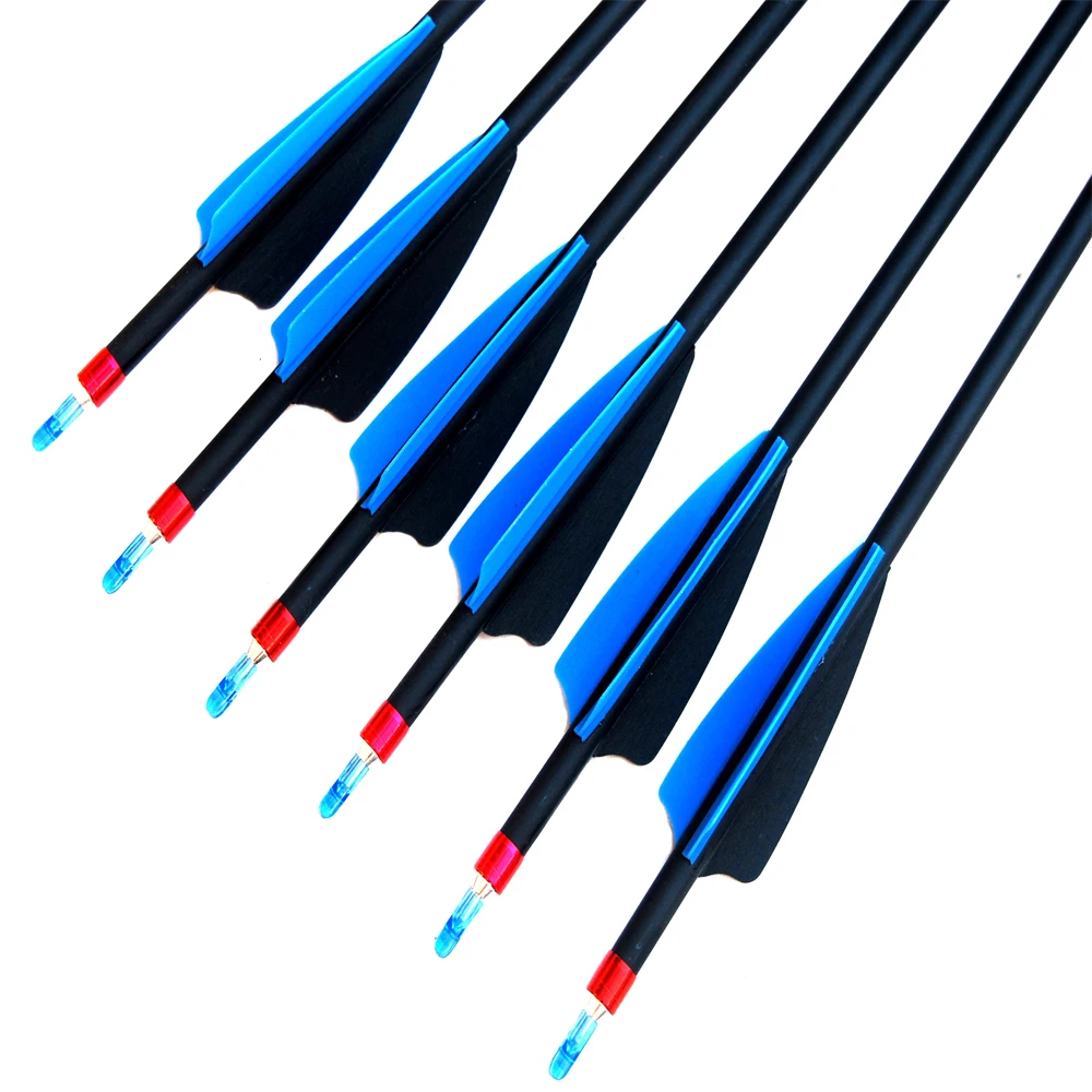 Outdoors Archery Carbon 28/30/31-Inch 7.6mm Shaft Removable Arrows with Field Points Replaceable Tips for Recurve & Compound Bow-4