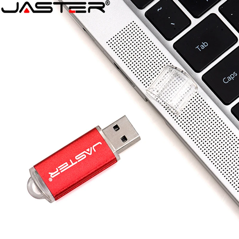 JASTER New Creative With Key Chain USB 2.0 Flash Drive 128GB 64GB 32GB 16GB 8GB 4GB 128MB Pendrive Fashion 9 Colors U Stick Gift-4