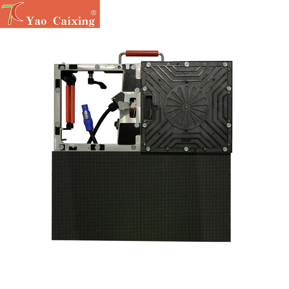 Front mainterance P4.81 indoor 500*500mm die-casting aluminum equipment cabinet led display rental screen-4