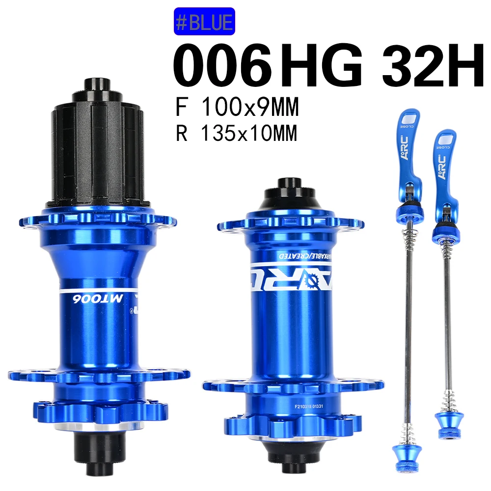 ARC 006 Bicycle Hubs 399g/Pair Sealed Bearing Mountain Bike Hub QR Thru 32 36 28Holes Disc Brake 4 Bearings 4 Pawls 8-11speed-4