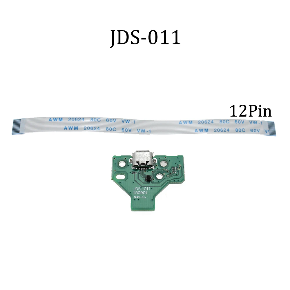 TingDong For PS4 Controller Micro USB Charging Board Port Socket jack Dock 12Pin 14Pin JDS 001 011 030 040 055 Connector Cable-4