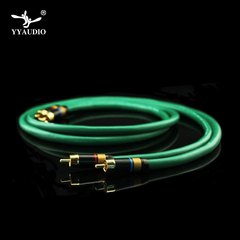 YYAUDIO 2328 Hifi Silver-plated 2RCA Cable High Quality 6N OFC HIFI RCA Male to Male Audio Cable-5