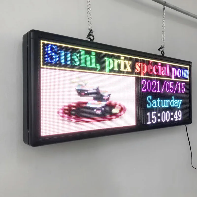 Led Scrolling Sign Programmable Outdoor Digital word for Businesses Advertising Screen Message Window Open Display (103x45cm)-6