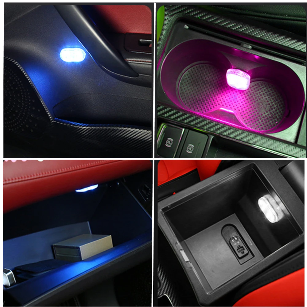 2PCS Magnetic Touch Light Car Roof Magnet Ceiling Led Camper Car Interior Lighting USB Charging Touch Activated LED Lights-4