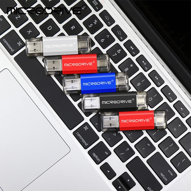 Type C USB Flash Drive OTG 2 IN 1 USB 2.0 Micro USB Pen Drive 128GB 64GB 32GB 16GB 8GB 4GB Pendrive Flash Drive-5
