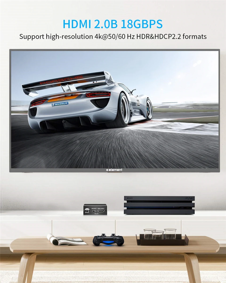 Navceker 4K 60Hz HDMI-Compatible Audio Extractor Stereo Audio Converter 3.5mm Audio Splitter Adapter For PS4 TV DVD Home Theater-4