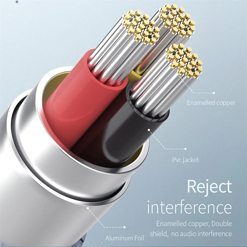 Essager Aux Cable Speaker Wire 3.5mm Jack Audio Cable For Car Headphone Adapter Male Jack to Jack 3.5 mm Cord For Samsung Xiaomi-4