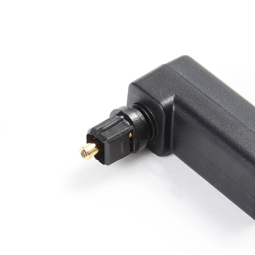 EMK Spdif Optical Connector Toslink 90 Degree Optical Audio Cable Adapter Male to Female Right Angle Stereo Audio 360 Rotates-2