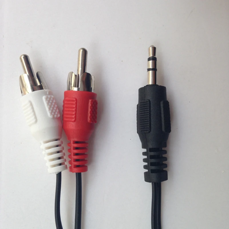 1m 3.5mm Jack Aux to 2 RCA Audio Video Cable Stereo Y Splitter Cable AV Adapter 2RCA Cord Wire For PC DVD TV VCR Speakers Camera-5