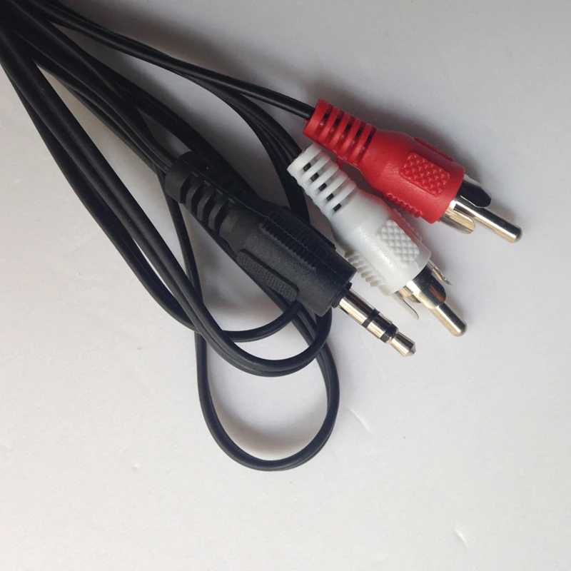 1m 3.5mm Jack Aux to 2 RCA Audio Video Cable Stereo Y Splitter Cable AV Adapter 2RCA Cord Wire For PC DVD TV VCR Speakers Camera-4