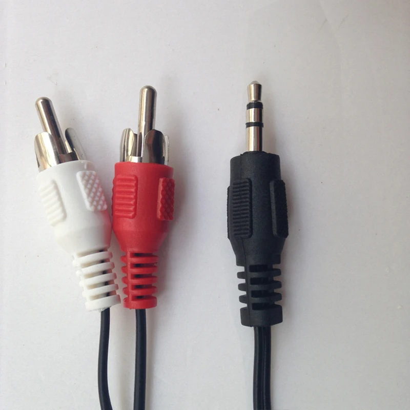 1m 3.5mm Jack Aux to 2 RCA Audio Video Cable Stereo Y Splitter Cable AV Adapter 2RCA Cord Wire For PC DVD TV VCR Speakers Camera-6