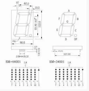 Free shipping 4 inch 7 segment Red Displays Digital Tube 10PIN Common anode LED Digital Tube (Other colors can be customized)-3