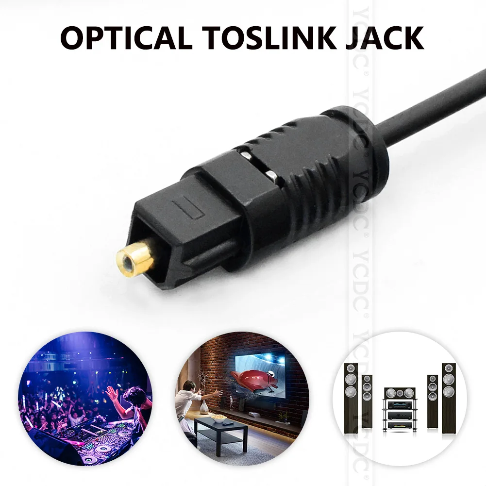 1/1.5/2/3/5/10m High Quality Digital Optical Audio Toslink Male To Toslink Male Cable SPDIF MD DVD Gold Plated Cord Lead-5